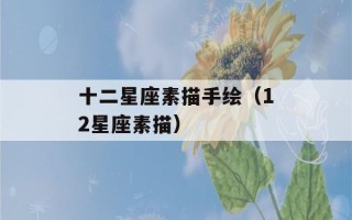 十二星座素描手绘（12星座素描）