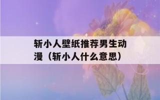 斩小人壁纸推荐男生动漫（斩小人什么意思）