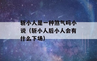 斩小人是一种煞气吗小说（斩小人后小人会有什么下场）