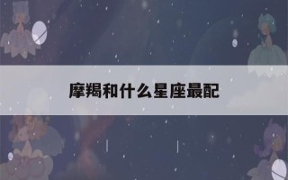 摩羯和什么星座最配(上升摩羯和什么星座最配)