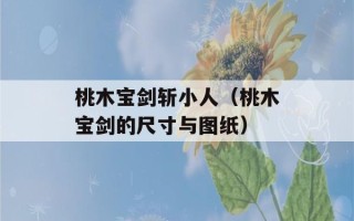 桃木宝剑斩小人（桃木宝剑的尺寸与图纸）