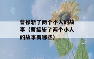 曹操斩了两个小人的故事（曹操斩了两个小人的故事有哪些）