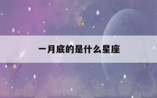 一月底的是什么星座(水瓶座男生性格)