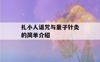 扎小人诅咒与量子针灸的简单介绍