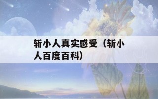 斩小人真实感受（斩小人百度百科）