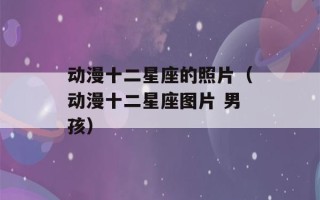 动漫十二星座的照片（动漫十二星座图片 男孩）