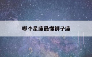 哪个星座最懂狮子座(哪个星座懂狮子座女)