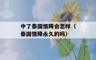 中了泰国情降会怎样（泰国情降永久的吗）