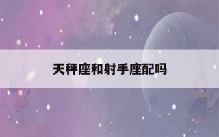 天秤座和射手座配吗(怎么查自己上升星座)