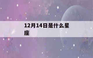 12月14日是什么星座(1998年12月14日是什么星座)