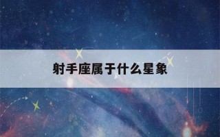 射手座属于什么星象(射手座怎么看自己的上升星座)