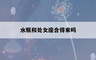 水瓶和处女座合得来吗(水瓶和处女座合得来吗知乎)