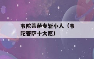 韦陀菩萨专斩小人（韦陀菩萨十大愿）