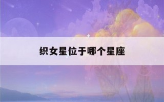 织女星位于哪个星座(织女星位于哪个星座未定事件簿)