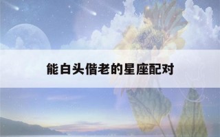 能白头偕老的星座配对(能够白头到老的星座配对)