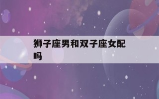 狮子座男和双子座女配吗(狮子男和双子座女配对吗)