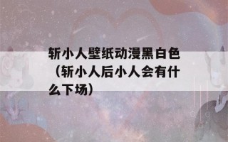 斩小人壁纸动漫黑白色（斩小人后小人会有什么下场）