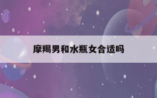 摩羯男和水瓶女合适吗(摩羯男和水瓶女配对指数)