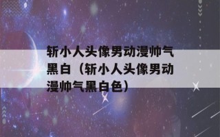 斩小人头像男动漫帅气黑白（斩小人头像男动漫帅气黑白色）