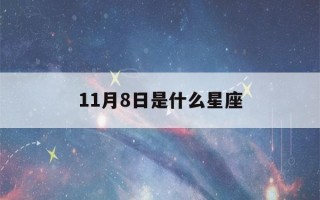 11月8日是什么星座(11月9日是什么星座)