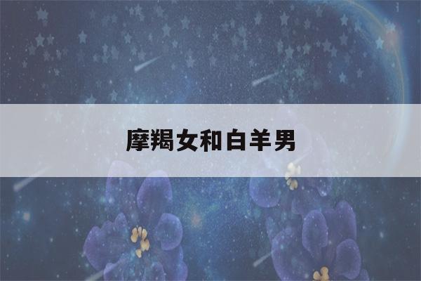 摩羯女和白羊男(摩羯女和白羊男在一起合适吗)-第1张图片-星座花