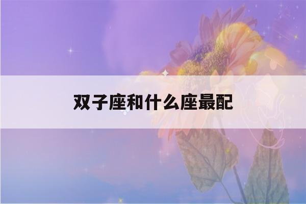 双子座和什么座最配(12星座双子座和什么座最配)-第1张图片-星座花