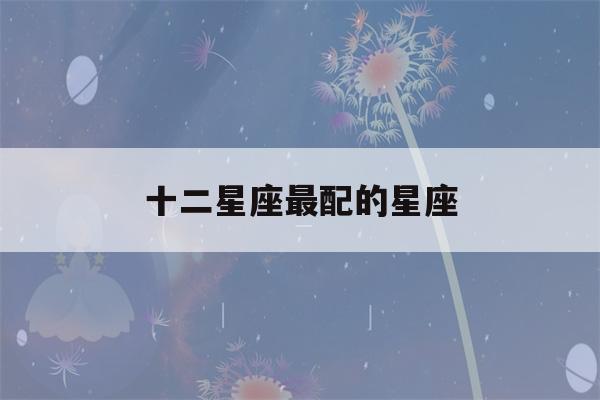 十二星座最配的星座(十二星座配对情侣)-第1张图片-星座花