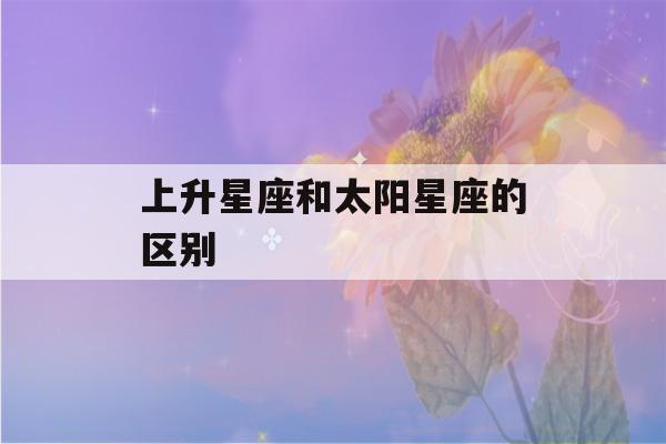 上升星座和太阳星座的区别(测测星座app下载)-第1张图片-星座花