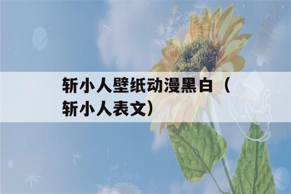 斩小人壁纸动漫黑白（斩小人表文）-第1张图片-星座花