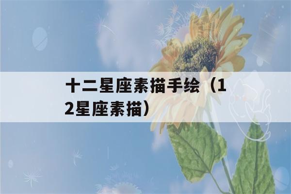 十二星座素描手绘（12星座素描）-第1张图片-星座花