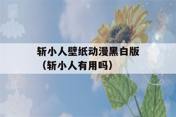 斩小人壁纸动漫黑白版（斩小人有用吗）-第1张图片-星座花