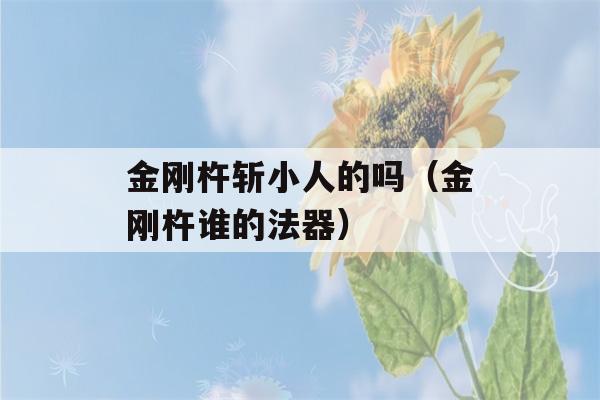 金刚杵斩小人的吗（金刚杵谁的法器）-第1张图片-星座花